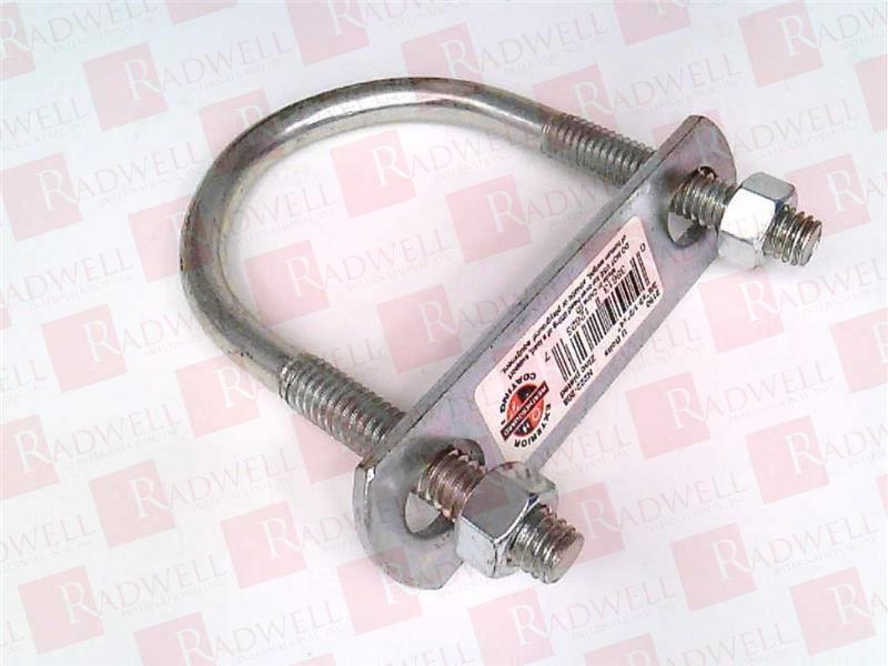 U-BOLT, PLATE & NUTS, 3/8” X 2-1/2” X 4”, ZINC PLATED STEEL,