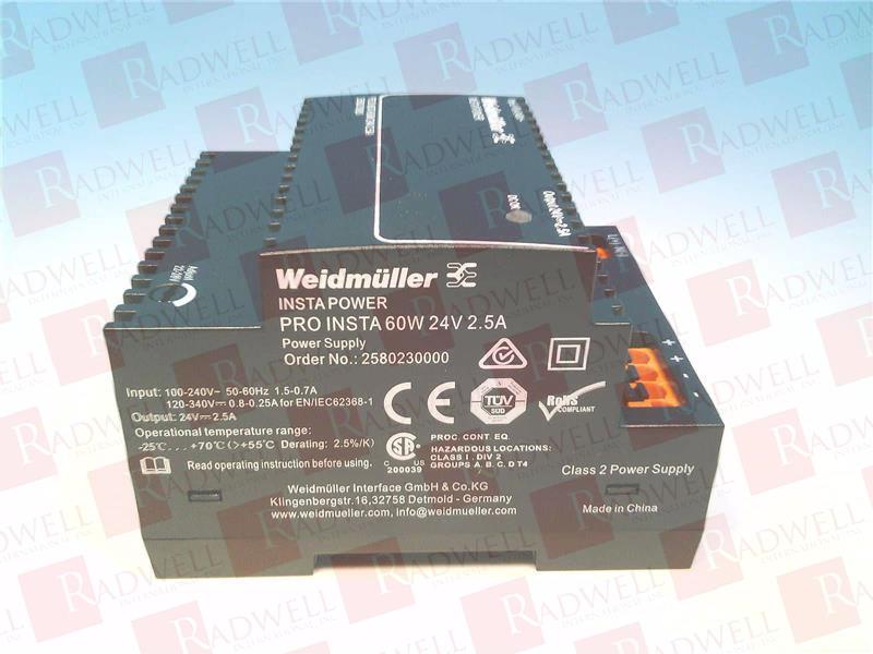 WEIDMULLER PRO INSTA 60W 24V 2.5A