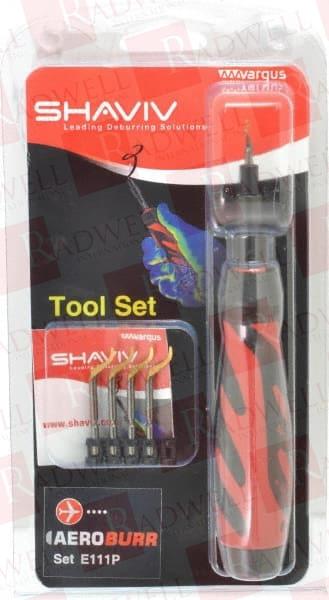 7 PIECE HAND DEBURRING TOOL SET BLADE TYPE E111P, HOLDER TYPE E, FOR STRAIGHT EDGES, HOLE EDGES, HOLE INNER SURFACES, FLAT SURFACES