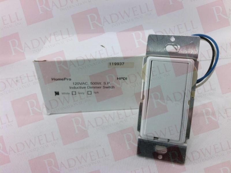 DIMMER SWITCH 120 VAC 500W WITH WALLPLATE