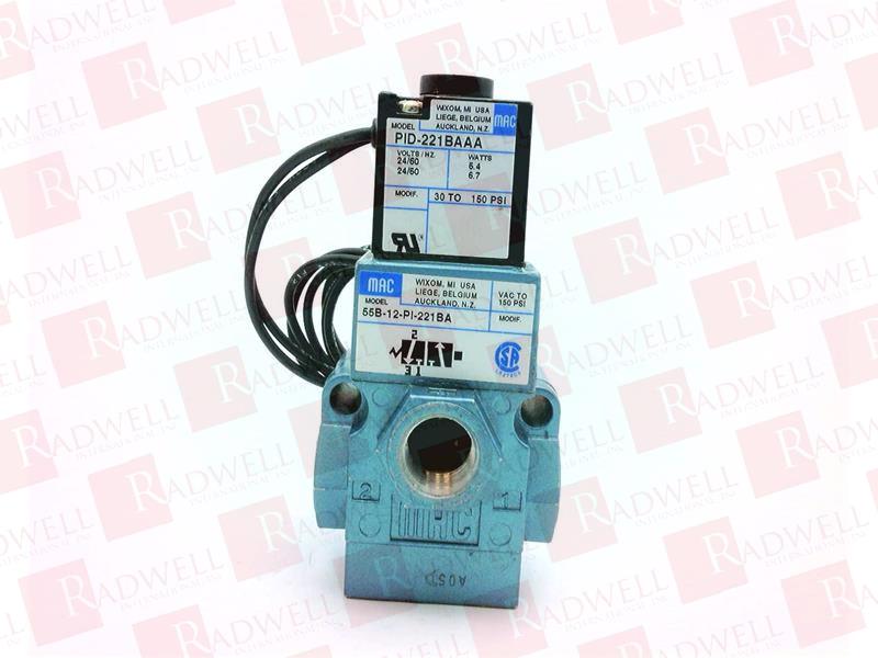 MAC VALVES INC 55B-11-PI-221BA