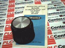 KNOB SERRATED STYLE .750DIA. ALUMINUM INLAY BLACK