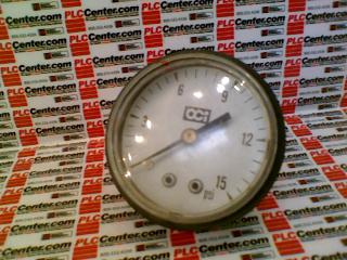 PRESSURE GAUGE 15PSI 2IN DIAL CENTER BACK CONN