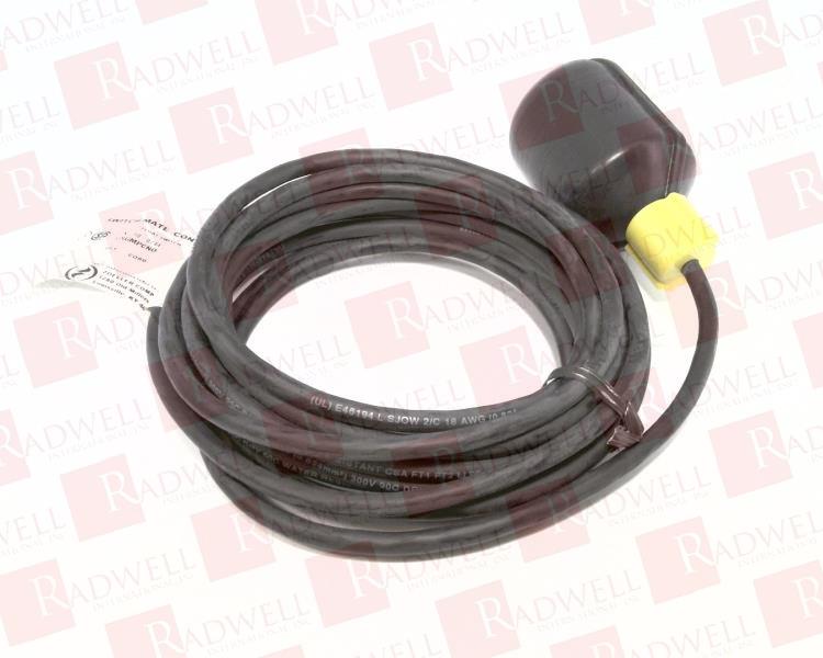 LEVEL CONTROL SWITCH, 20 FOOT CORD, VARIABLE, 125/250 VAC, 50/60 HZ, 5 AMP, SINGLE PHASE, SINGLE ENDED