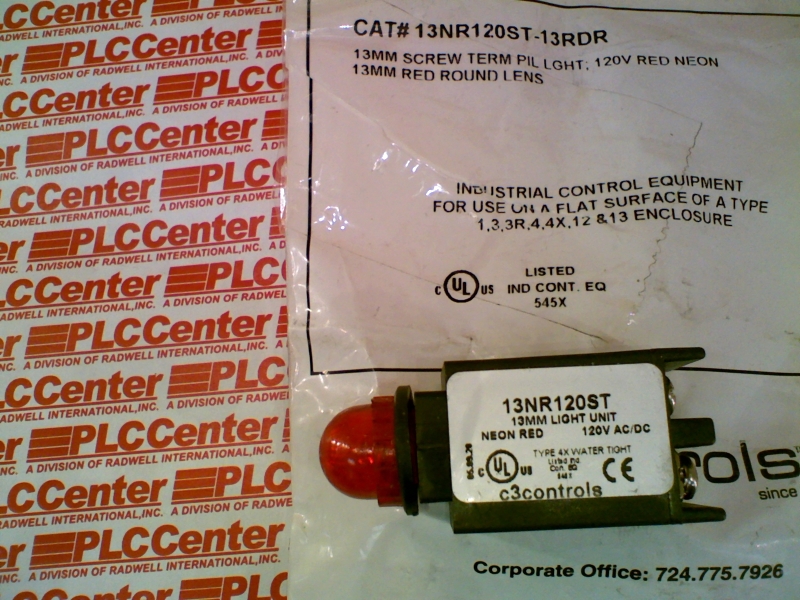 13NR120ST13RDR
PILOT LIGHT 13MM 120VAC RED ROUND
FACTORY WARRANTY MAY NOT APPLY.    