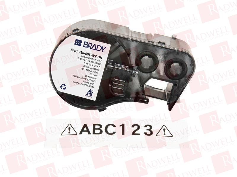 BRADY M4C-750-595-WT-BK