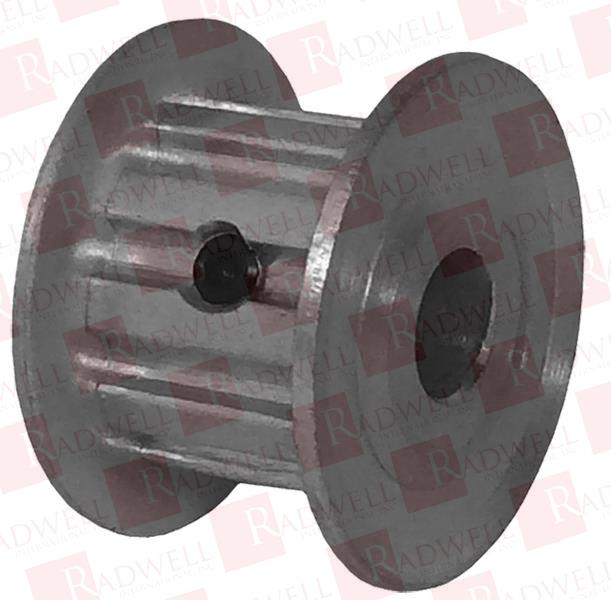 TIMING PULLEY, 6MM BORE DIAMETER, 0.2" PITCH, 14.2 LENGTH, 22MM FLANGE DIAMETER, 10 GROOVES, ALUMINUM, CLEAR ANODIZED FINISH