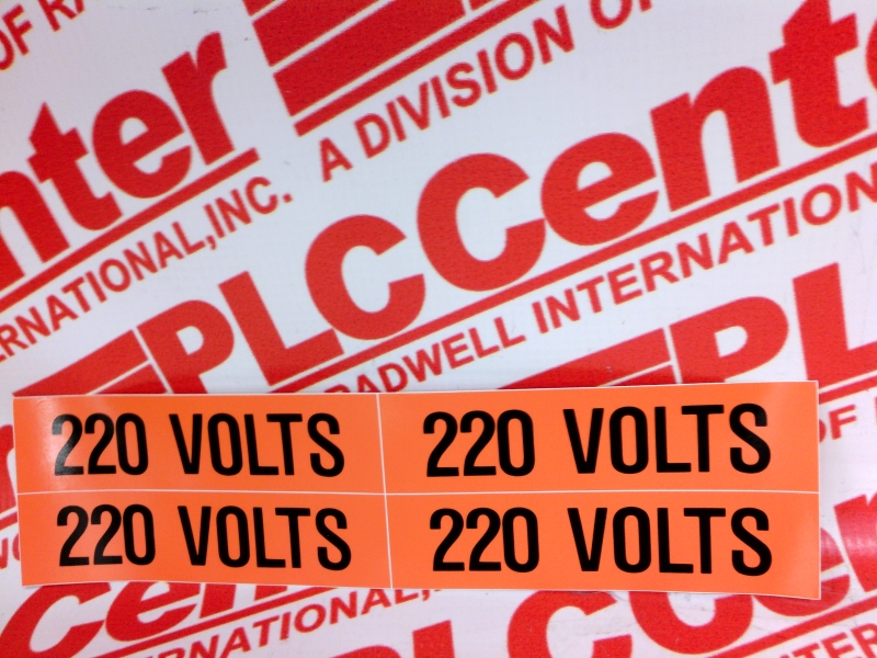 VOLTAGE MARKERS 220 VOLTS/EACH 1 SHEET