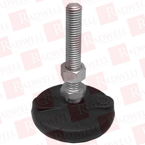 STEEL MOUNT, POLYMOUNT, 3/4-10 THREAD, 3 IN DIAMETER, 6 IN THREAD LENGTH, 7 1/8 IN TOTAL HEIGHT, 5000 LB MAX LOAD, 11/16 HEX, NYLON BASE, STUD STYLE, NON-SKID ELASTOMER PAD