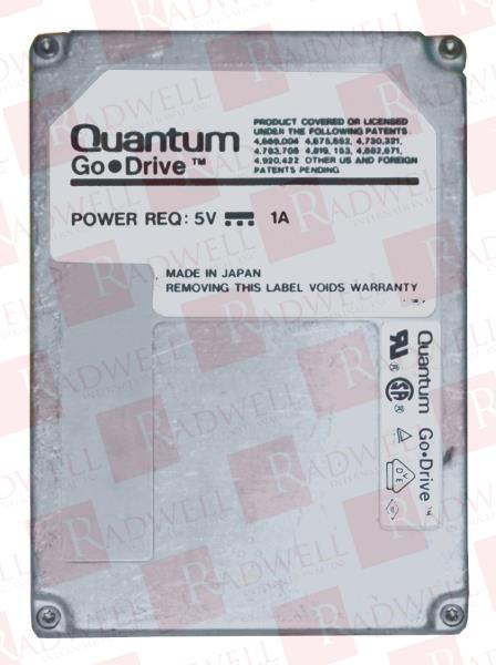  , INTERNAL HARD DRIVE, 2.5 IN, 96 KB CACHE, QUANTUM GO-DRIVE SERIES, GLS, 170 MB, 3600 RPM, ATA/IDE INTERFACE, POWER REQ-5V/1AMP