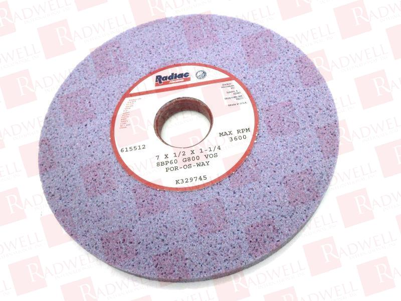 ABRASIVE, 7X1/2X1-1/4, FRIABLE CERAMIC MIX, MEDIUM GRIT SIZE, SOFT GRADE, 800 INDUCED POROSITY, BOND TYPE VETRIFIED MAX RPM 3600