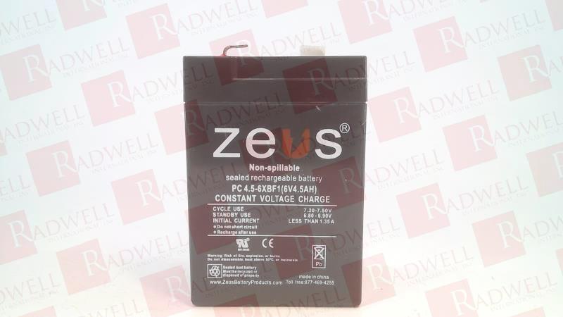 ZEUS BATTERY PRODUCTS PC4.5-6XBF1