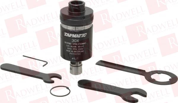 MODEL 30X, NO. 0 MIN TAP CAPACITY, 1/4 INCH MAX MILD STEEL TAP CAPACITY, JT6 MOUNT TAPPING HEAD 21600 (J116), 21700 (J117) COMPATIBLE, INCLUDES TAP CLAMPING WRENCHES, FOR MANUAL MACHINES