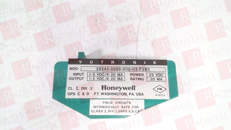 HONEYWELL 38545-0000-0110-113-F5B5