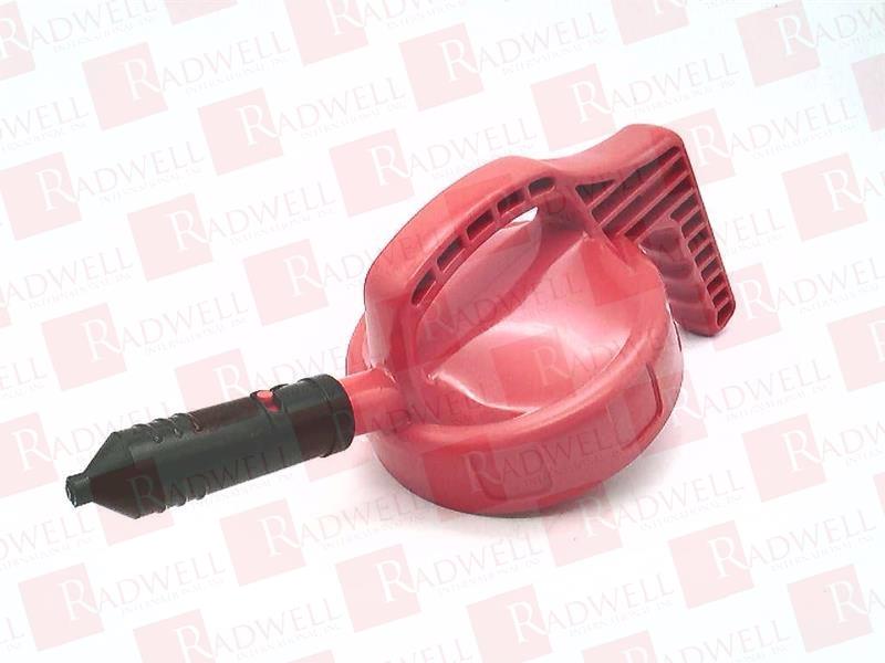 MINI SPOUT LID,OUTLET 0.25IN DIA,RED,FITS OIL SAFE DRUMS,