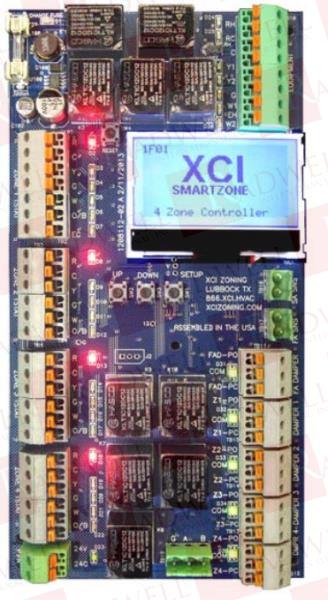 ZONE CONTROLLER, SMARTZONE, 4-ZONE, 10 AMP, 24 VAC, ELECTRONIC LIMIT CONTROL, INTELLIGENT SMARTSTAGING, BACKLIT LCD DISPLAY