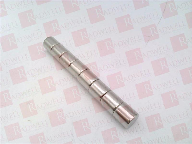 RARE-EARTH ROD MAGNETS, 0.375 IN. DIAMETER X 0.375 IN. LONG, 8-COUNT