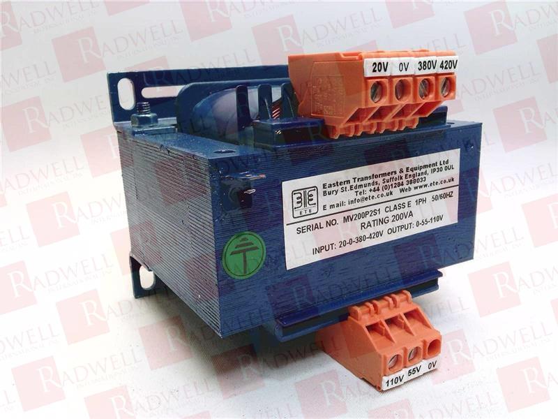 TRANSFORMER, MULTI-VOLTAGE, 200VA MV, INPUT 20/0/380/420V 50/60HZ , OUTPUT 0/55/110V