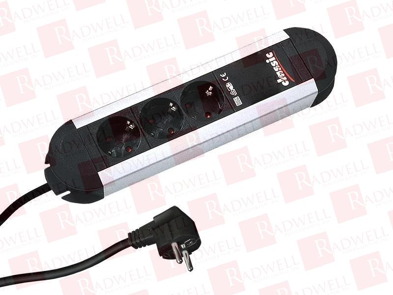 SOCKET POWER STRIP, 3X SOCKET OUTLETS, 35 DEGREE TWISTED, 16 AMP, 250 VAC, 3680 W, BLACK, 2X2 SCREW HOLES FOR MOUNTING, SUPPLY CABLE: 1.75M H05VV-F 3G 1.5 MM