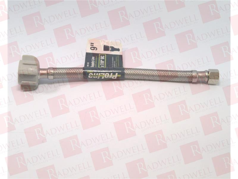 TOILET SUPPLY LINE, BRAIDED STAINLESS STEEL, 0.37 X 0.87 X 9 IN.