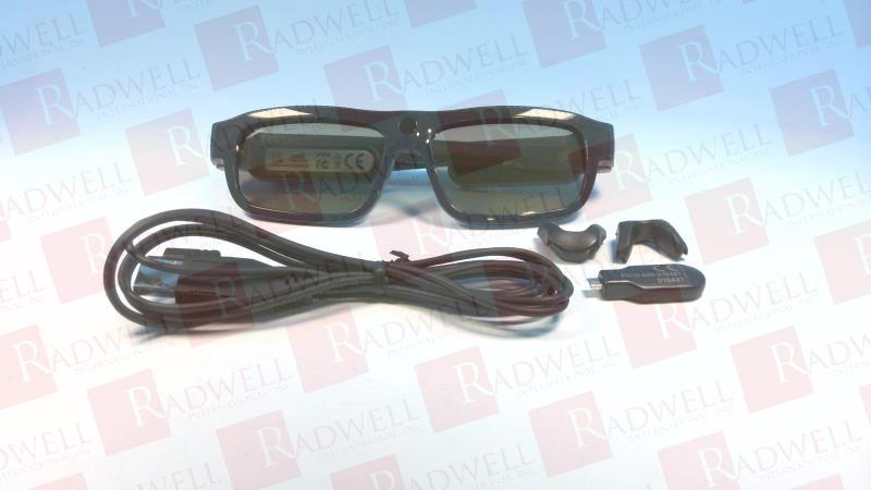  , ELECTRONIC 3D EYEWEAR GLASSES, LARGE, RECHARGEABLE BATTERY (3.7 VDC/0.135 AMP), 2 NOSE PIECES, USB CABLE, BLUE IN COLOR