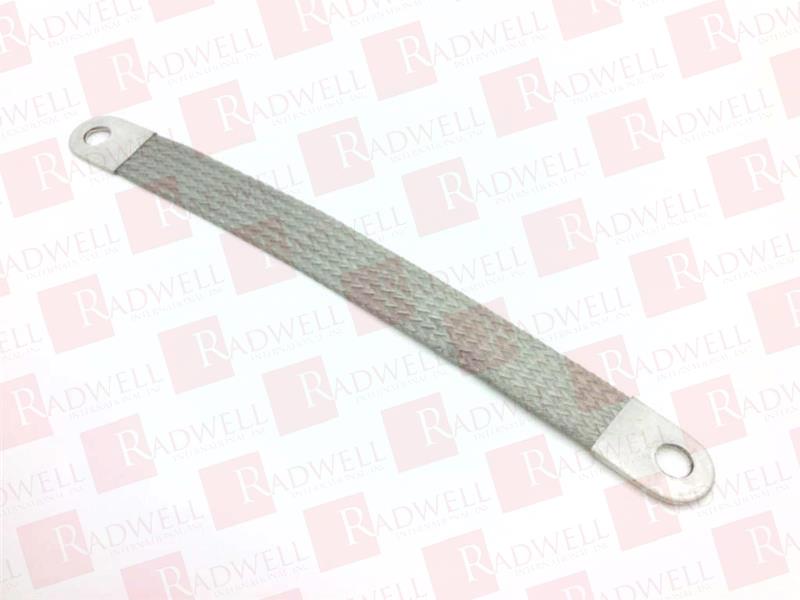 CABLE STRAP, LUG-TO-LUG, BRAIDED, 4 AWG, 9 INCHES, STUD HOLE 3/8 INCH, TIN PLATED COPPER