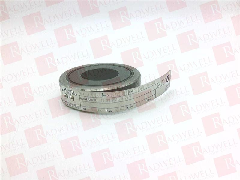 RUPTURE DISK, 15PSIG ,1.5IN