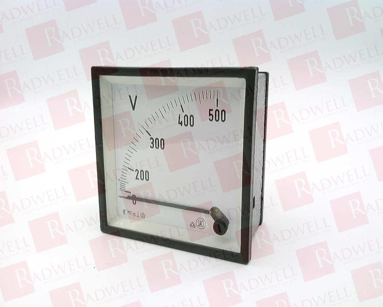 VOLTMETER, 1.5-3VA, 0-500V, 45-65HZ, 96X96MM, 90º