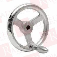 HANDWHEEL, OFFSET, 8 INCH DIAMETER, 3 SPLOKES, CHROME DISHED, WITH REVOLVING HANDLE, CAST IRON MATERIAL, 8 INCH DIAMETER