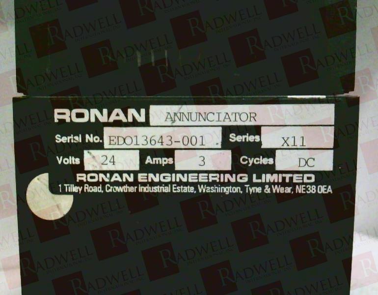 RONAN ENGINEERING CO X11