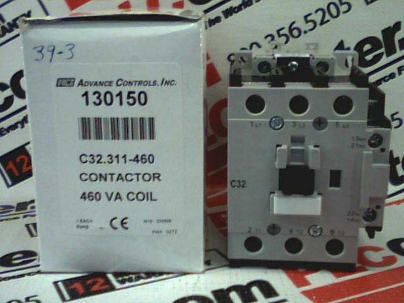 C32311460
CONTACTOR 3POLE 460VAC 1NO 1NC
FACTORY WARRANTY MAY NOT APPLY.    