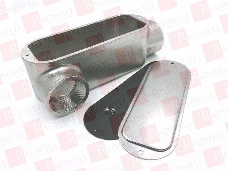 LR-STYLE 2" CONDUIT OUTLET BODY WITH COVER, THREADED STAINLESS STEEL, 71.0 CU. IN.