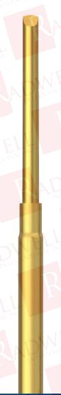 PROBE, 250 STROKE, NICKEL SILVER TUBE, CHISEL TIP STYLE, 102G PRELOAD, 306G STROKE, HEAT TREATED STEEL/PLATED GOLD OVER NICKEL
