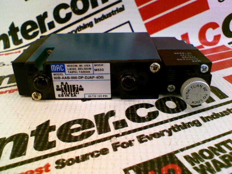 MAC VALVES INC 92B-AAB-000-DP-DJAP-4DG