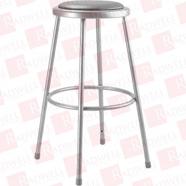 30 INCH HIGH, STATIONARY FIXED HEIGHT STOOL 16-1/2 INCH DEEP X 16-1/2 INCH WIDE, VINYL SEAT, GREY