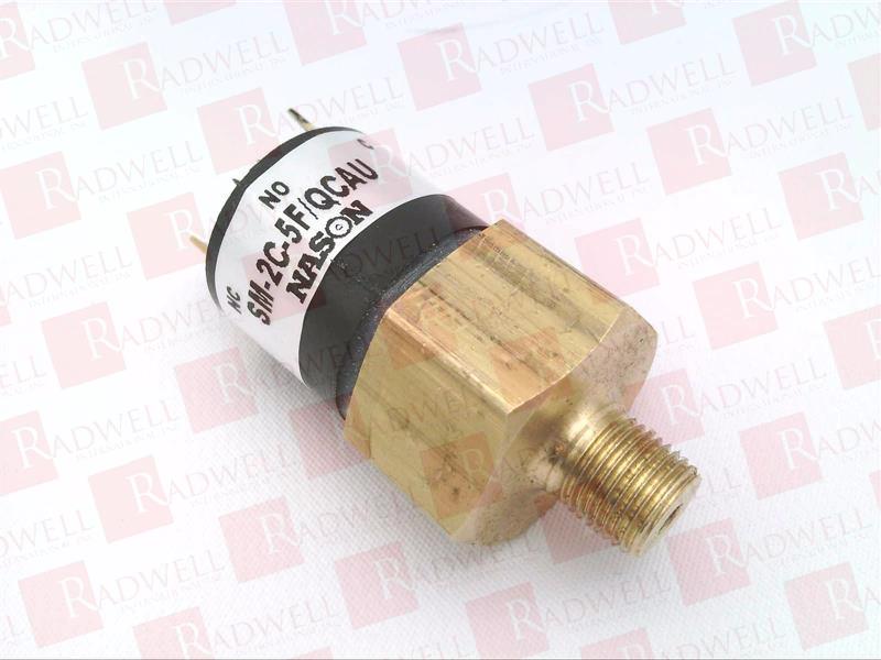 LOW PRESSURE SWITCH, TYPE SM, BRASS CONNECTION, 1/8 INCH NPT MALE, SPDT CIRCUIT, 5 PSI SETPOINT (FALLING), 1/4 INCH MALE SPADE QUICK CONNECT, BUNA NITRILE DIAPHRAGM, GOLD PLATE/ALLOY CONTACT ...