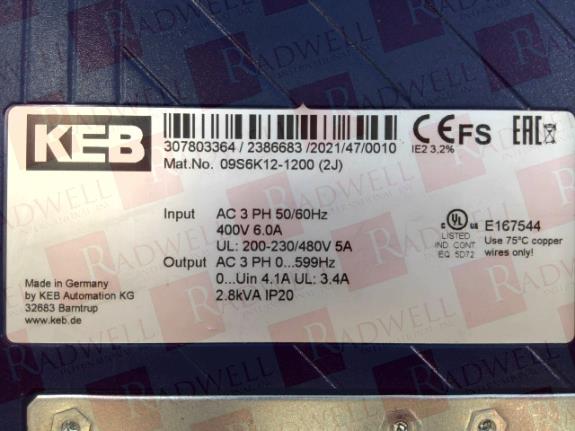 KEB AUTOMATION 09S6K12-1200