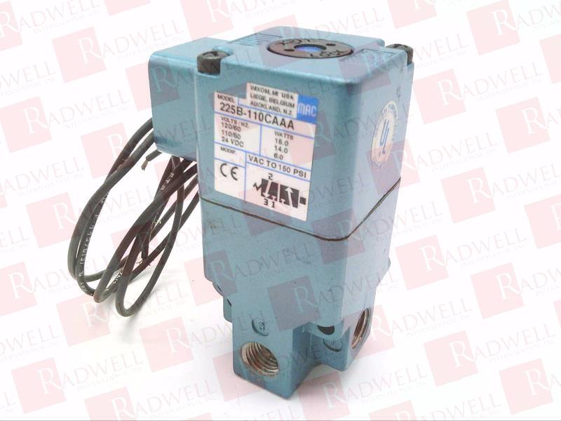 MAC VALVES INC 225B-110CAAA