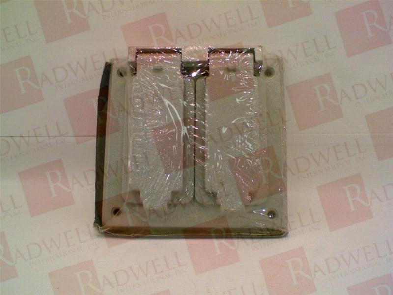 RECEPTACLE COVER WEATHERPROOF 2GANG GRAY
