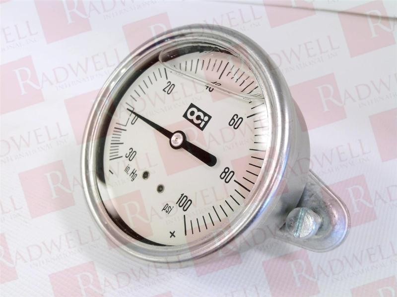 PRESSURE GAUGE 100PSI 2-1/2IN DIAL CENTER BACK CON