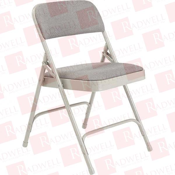 PACK OF (4) 18-3/4" WIDE X 20-1/4" DEEP X 29-1/2" HIGH, FABRIC FOLDING CHAIR WITH FABRIC PADDED SEATS GREYSTONE
