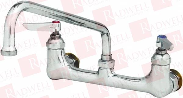 WALL MOUNT, KITCHEN FAUCET WITHOUT SPRAY SWIVEL BASE FAUCET WITH CERAMIC CARTRIDGES, LEVER HANDLE, LOW SPOUT, NO DRAIN
