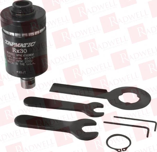 MODEL RX30, NO. 0 MIN TAP CAPACITY, 1/4 INCH MAX MILD STEEL TAP CAPACITY, JT33 MOUNT TAPPING HEAD 21600 (J116), 21700 (J117) COMPATIBLE, INCLUDES TAP CLAMPING WRENCHES, FOR MANUAL MACHINES