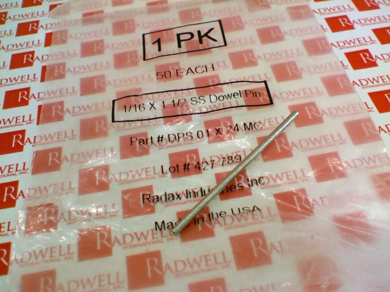 DOWEL PIN 1/16IN X 1-1/2IN
