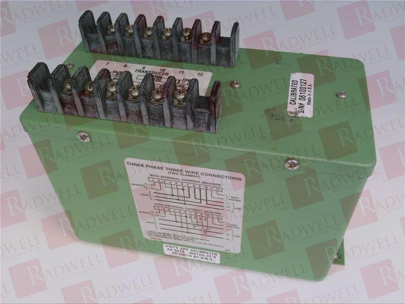 POWER TRANSDUCER 1-100AMP 0-600V 3PHASE