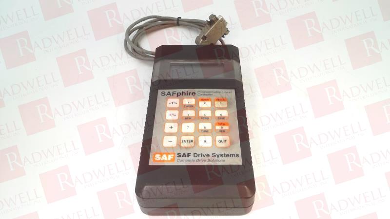  , PROGRAMMABLE LINEAR CONTROLLER, DIGITAL DISPLAY, KEYPAD, SAF DRIVE SYSTEMS, 15 VDC, 1 AMP, OUTPUT/SORTIE: DIGITAL SIGNALS, 9 PIN FEMALE CONNECTOR CABLE