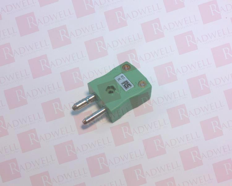 THERMOCOUPLE CONNECTOR PLUG, QUICK WIRE, TYPE K, STANDARD CONNECTOR WITH SOLID ROUND PLUG PINS, MAXIMUM OPERATING TEMPERATURE: 220 DEGREES C, GREEN