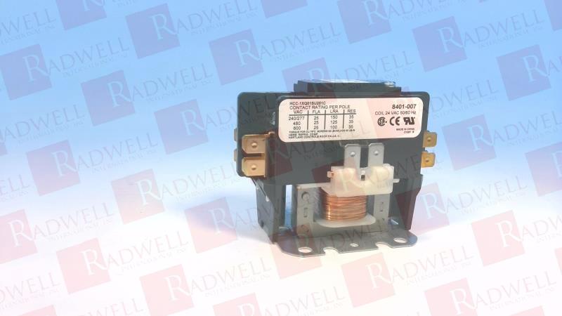 CONTACTOR, 25 AMP, SINGLE POLE, 24 V