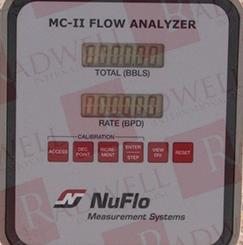  , FLOW ANALYZER, MC II, NUFLO, 40-140F, 6DIGIT DISPLAY, 0-3500HZ, 30-3000MV PEAK-TO-PEAK, 3.6 LITHIUM BATTERY