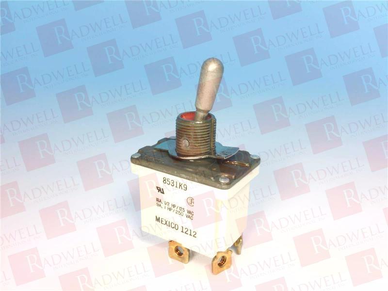 SWITCH, TOGGLE, DPST, 20A, 115V, SWITCH OPERATION:ON-OFF, CONTACT CONFIGURATION:DPST, ILLUMINATION:NON ILLUMINATED, PRODUCT RANGE:8531 SERIES, CONTACT CURRENT MAX:20A, SWITCH MOUNTING:PANEL ...